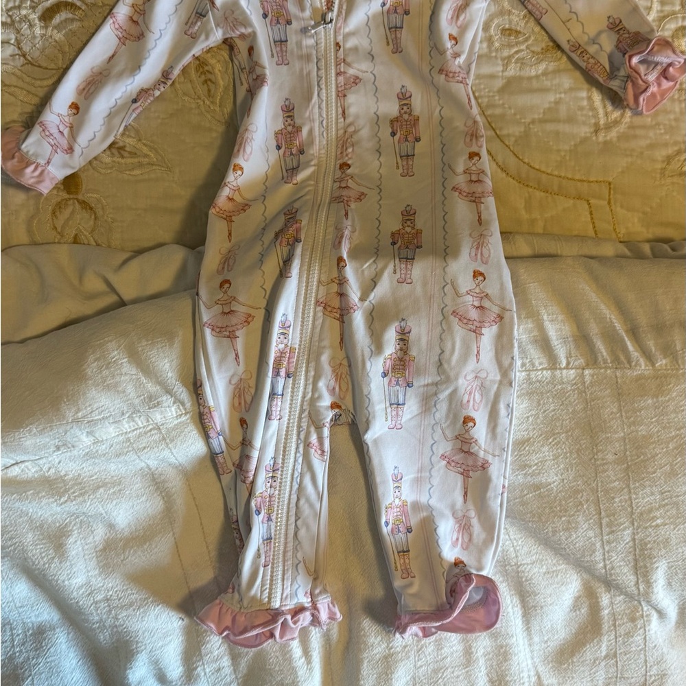 Charming Pink Ballerina and Nutcracker Kids Pajama Set